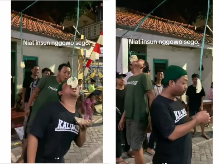 Mafia39 Slot Demo : Ngakak! Pria Ini Membawa Nasi Kuning saat Ikut Lomba Makan Kerupuk
